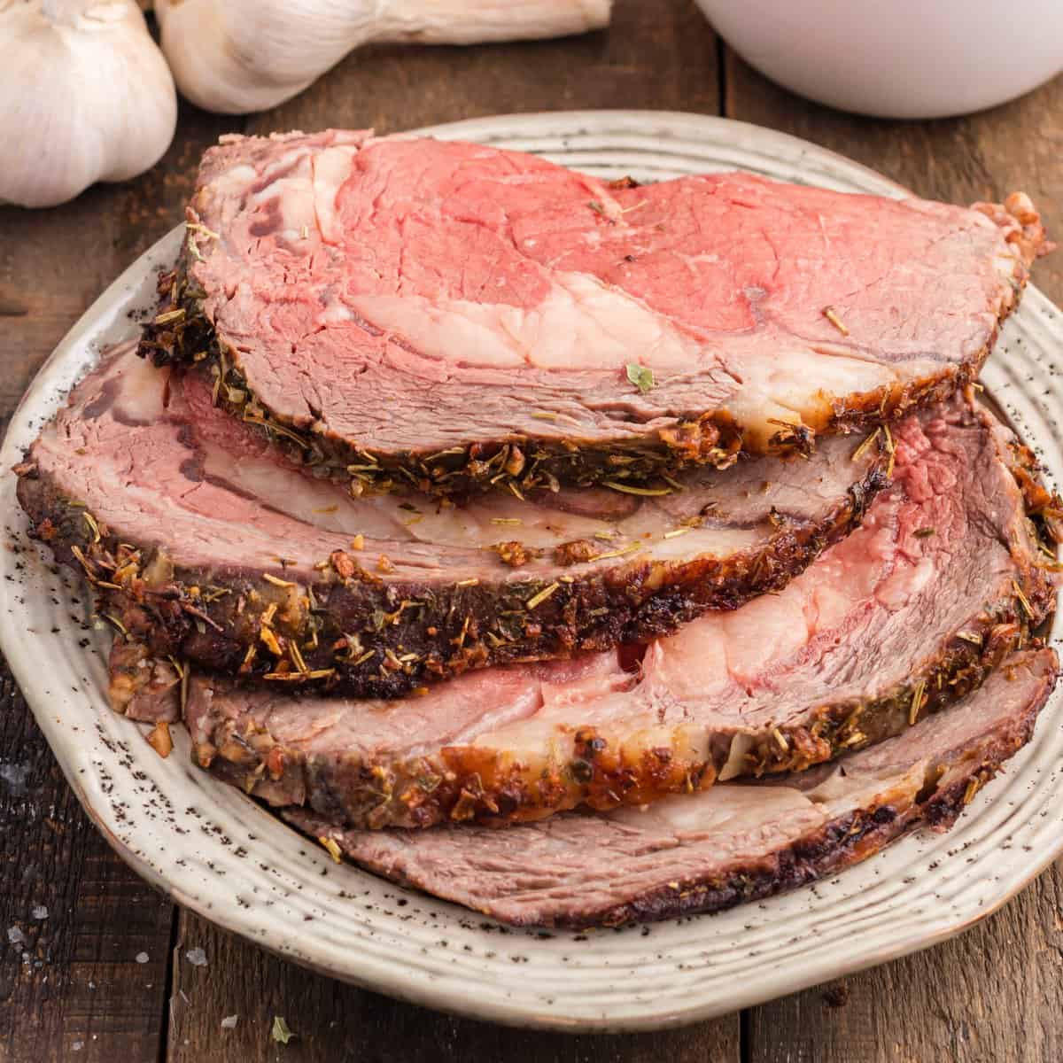 Garlic Herb Standing Rib Roast Prime Rib Recipe Standing Rib