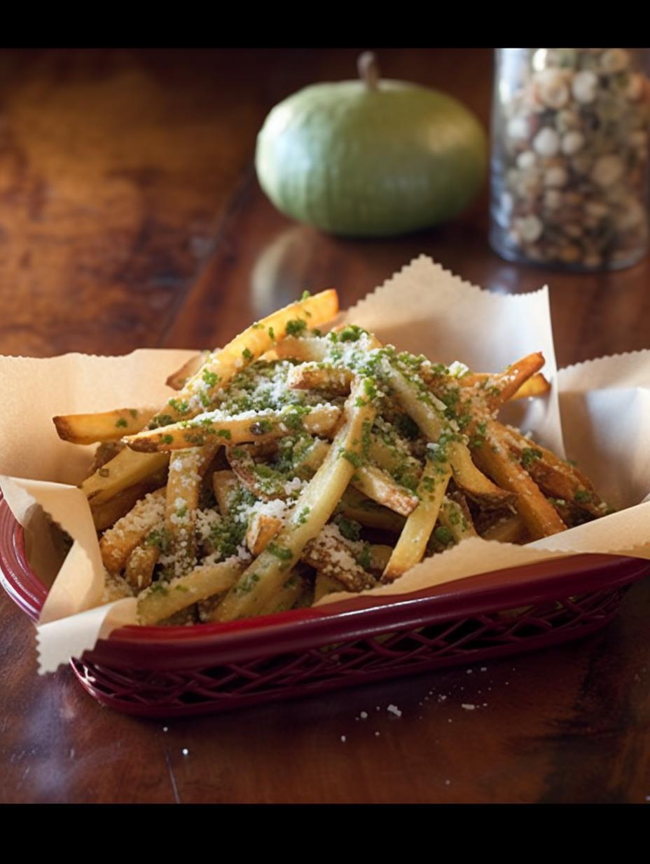 Garlic Parmesan Tossed Herb Fries