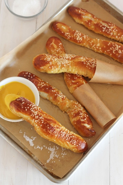 German Soft Pretzel Sticks Recipe Chefthisup