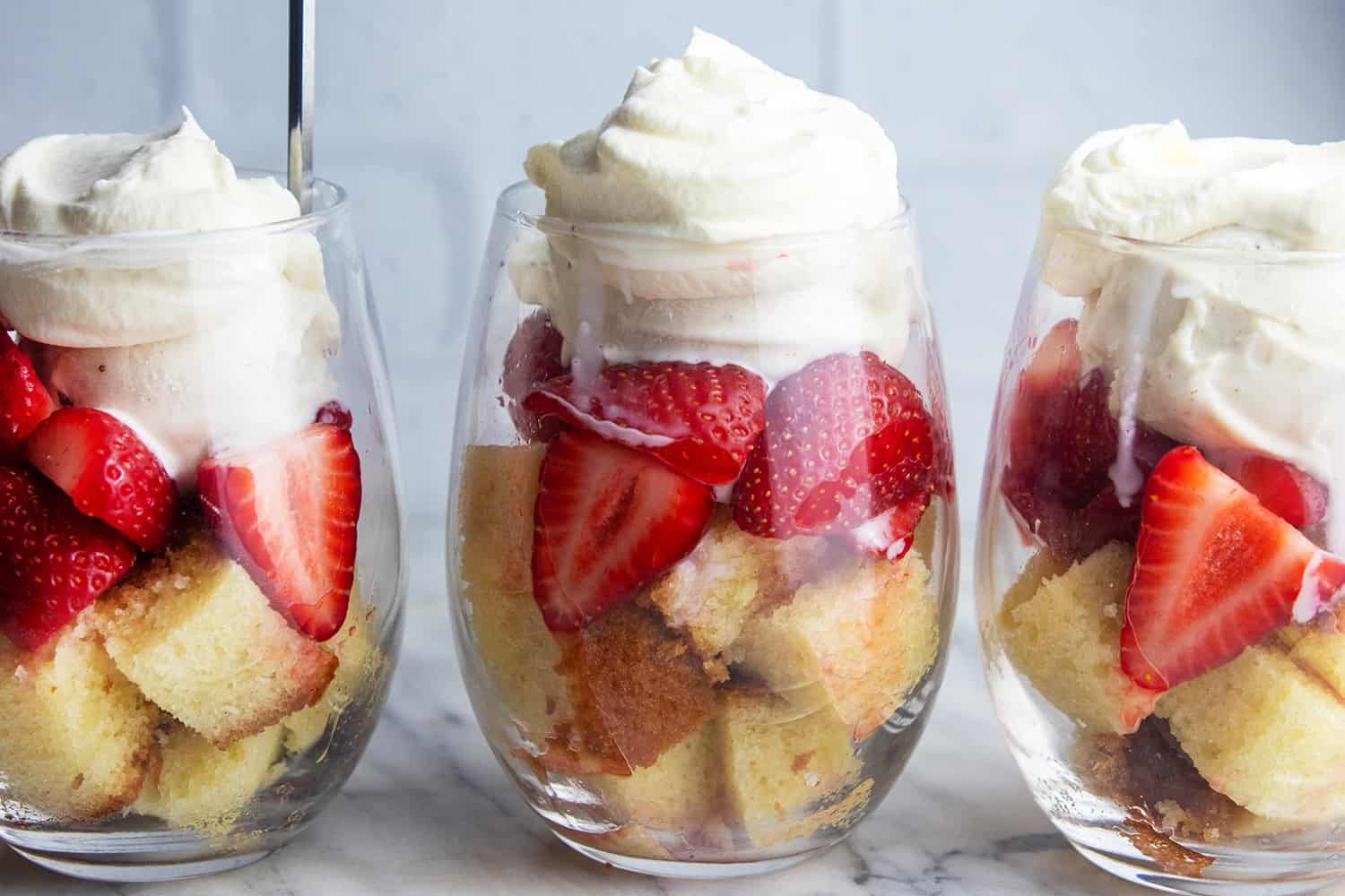 Giada Amp 39 S Pound Cake Parfaits With Strawberries Giadzy Recipe Desserts Baking Pound Cake