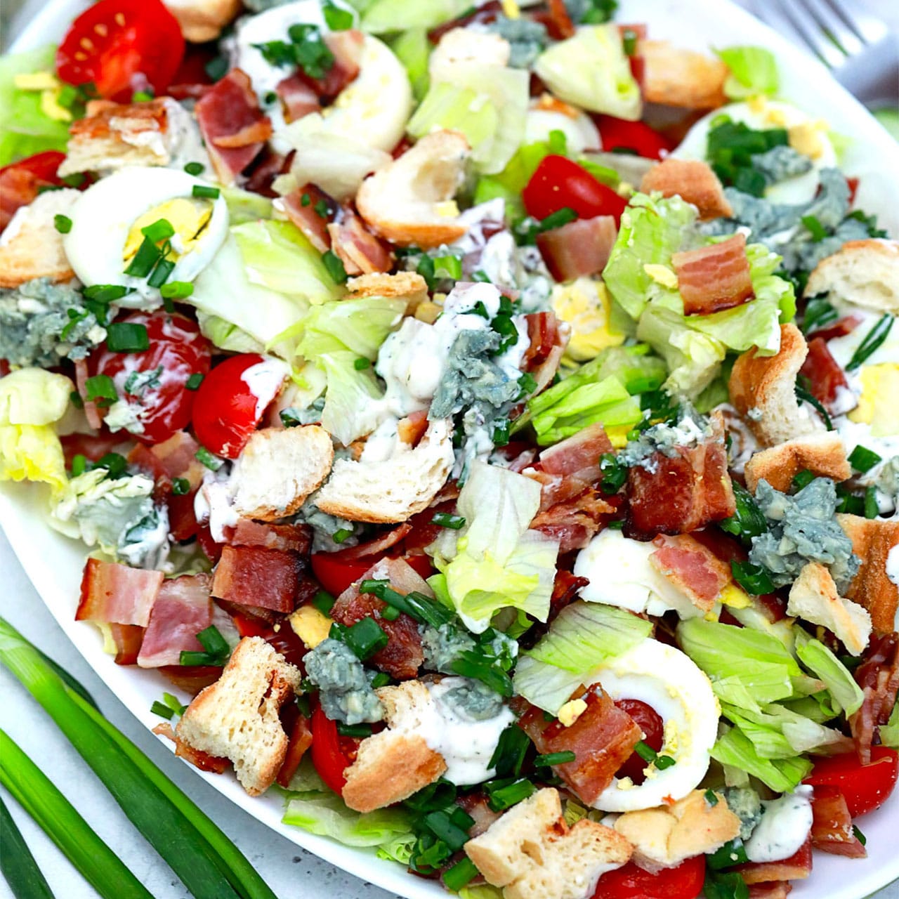 7 Steps to a Giant Savory BLT Salad Delight