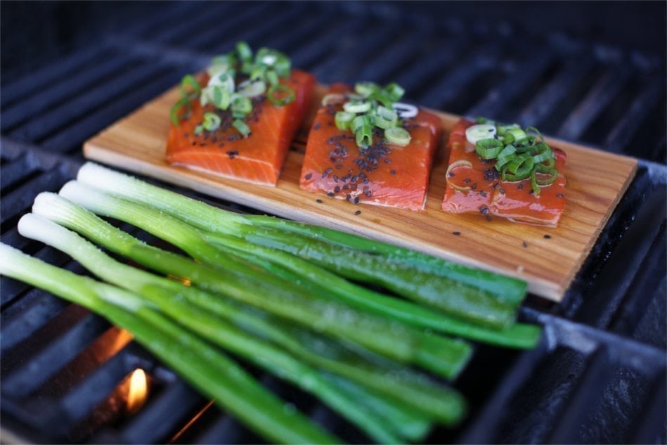 Ginger Cedar Planked Salmon With Maple Glaze Recipe