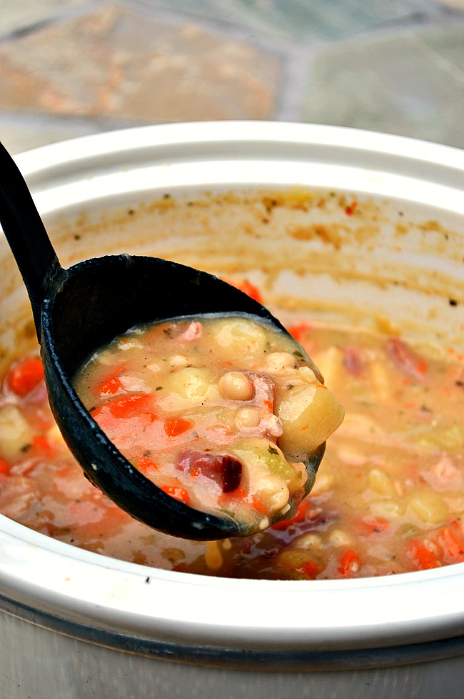 Gluten Free Crock Pot Ham And Bean Soup Breezy Bakes Recipe