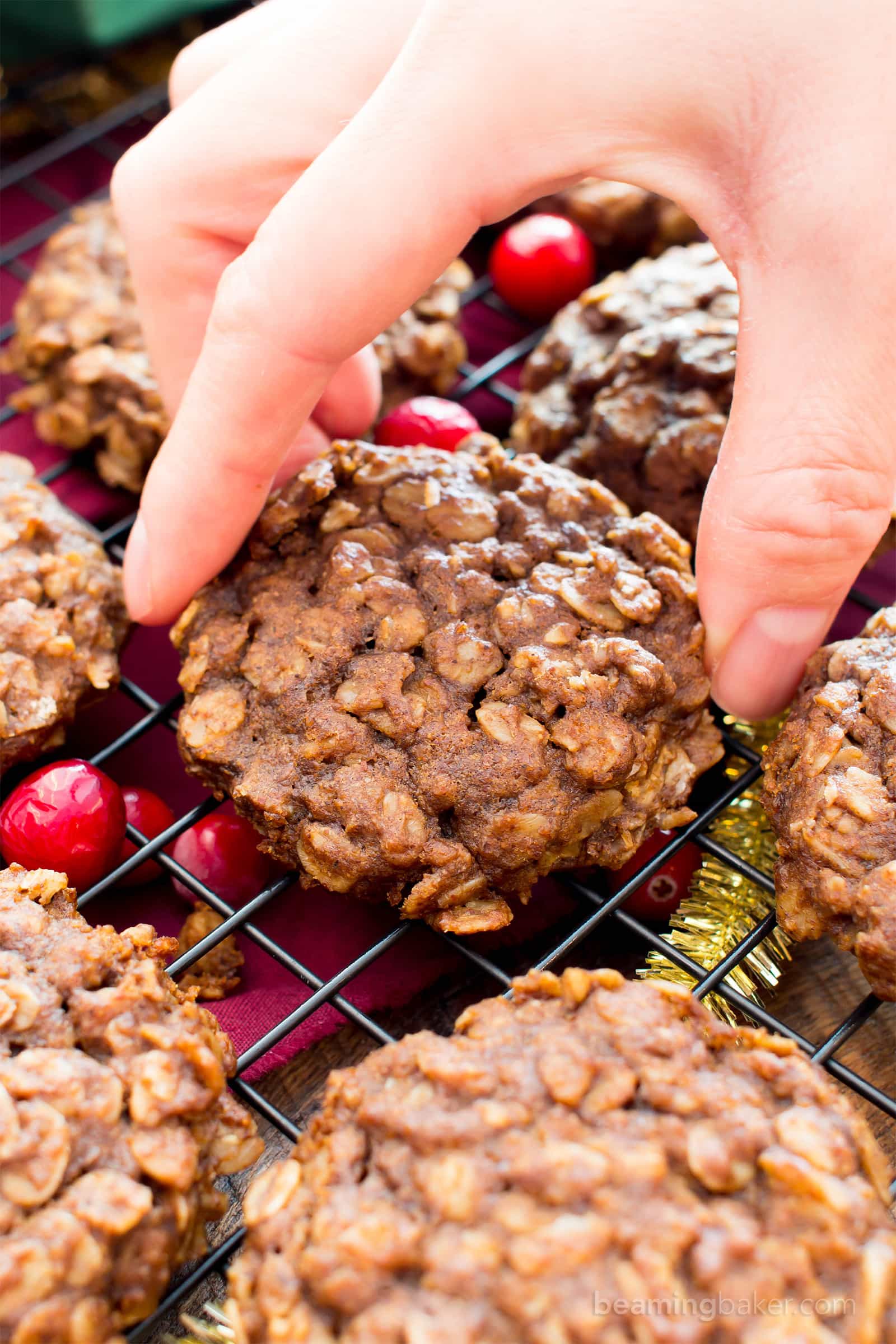 Gluten Free Gingerbread Oatmeal Breakfast Cookies Vegan Gf Dairy Free Refined Sugar Free