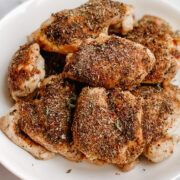 Gluten Free Oven Baked Spicy Italian Herb Chicken Thighs Recipe