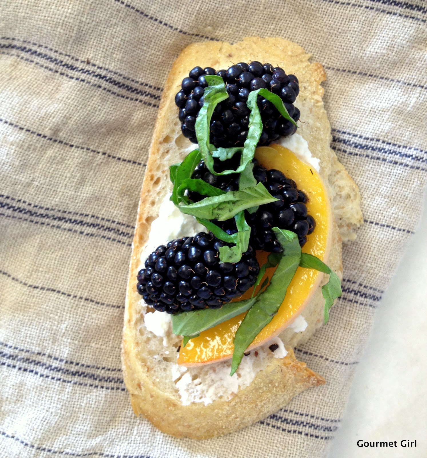 Gourmet Girl Recipe Summer Peach And Blackberry Tartines