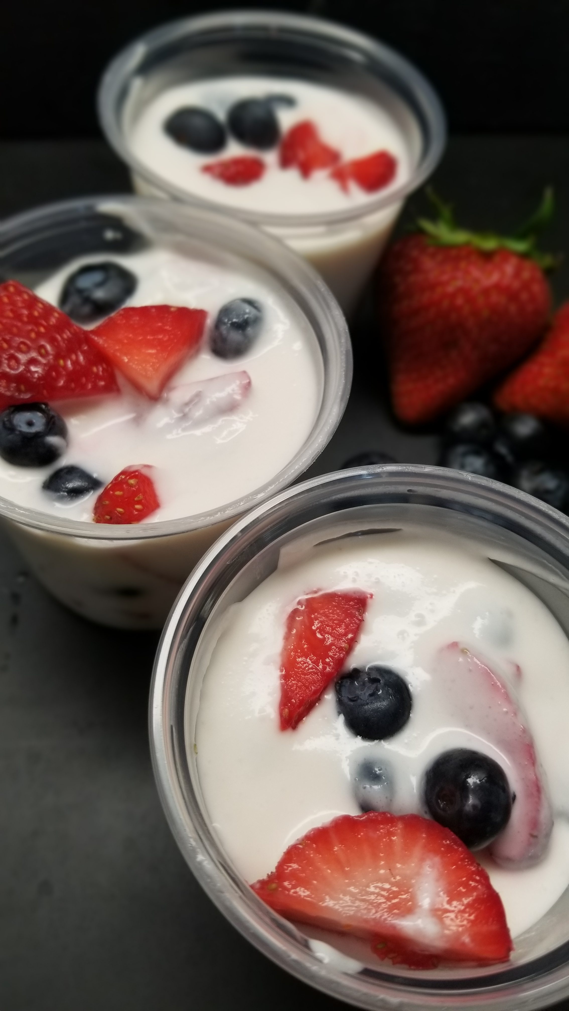 Greek Yogurt Whipped Cream Fruit Cream Dessert Fast Curries