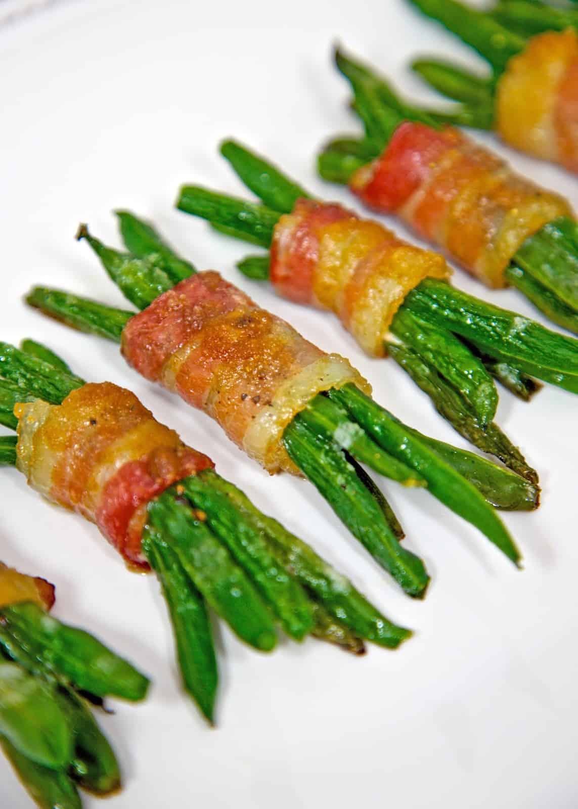 Green Bean Bundles With Bacon And Brown Sugar Plain Chicken