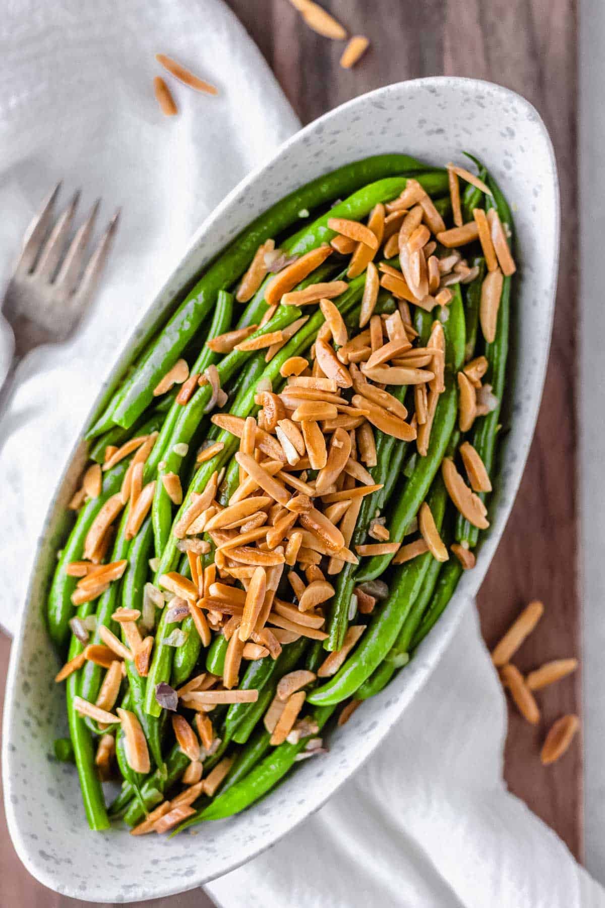 Green Beans With Almonds Low Carb Gluten Free Delicious Little Bites