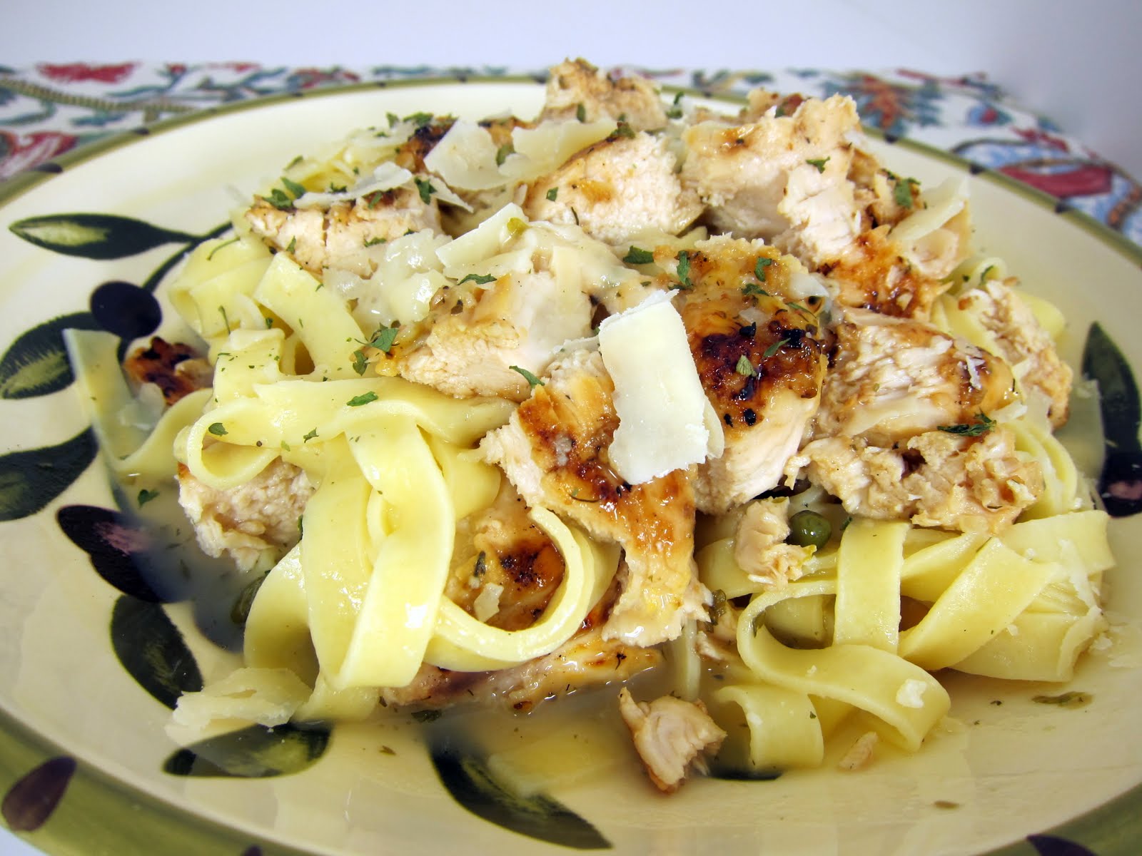 Grilled Chicken Piccata Pasta Plain Chicken