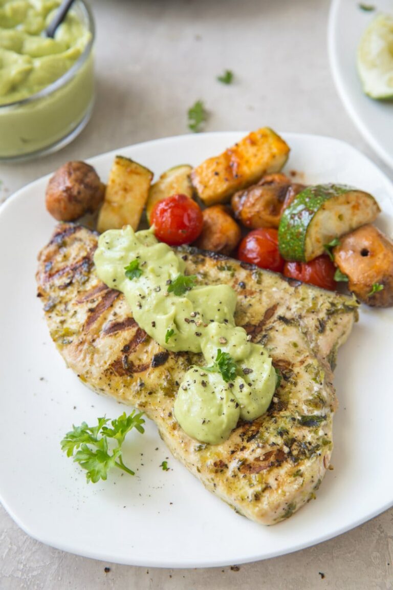 Grilled Swordfish With Avocado Mayonnaise Recipe Girl