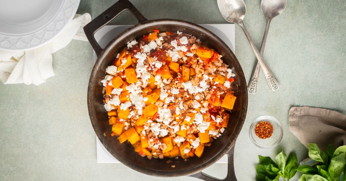 Ground Turkey And Butternut Squash Skillet Slender Kitchen Recept