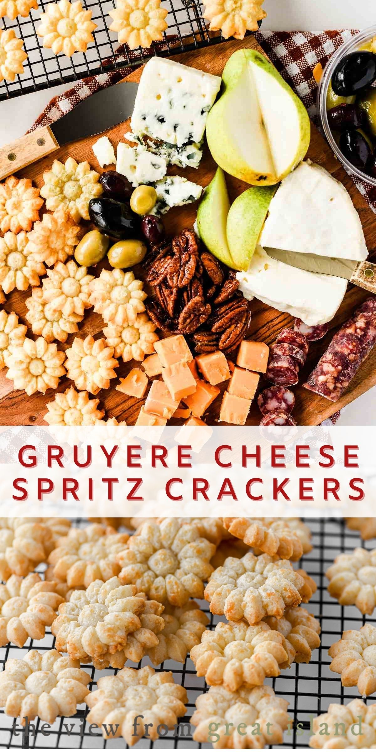 Gruyere Cheese Crackers With A Cookie Press