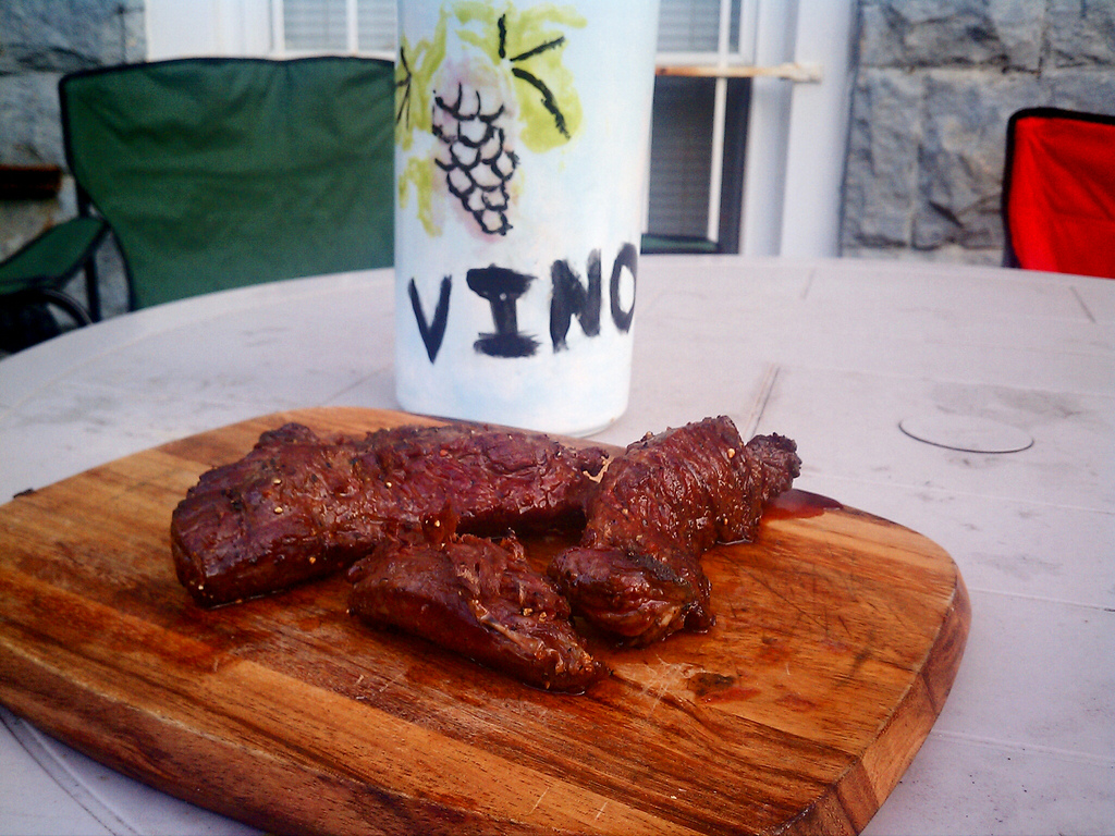 Hanger Steak Tonight Marinated For 2 Days In Rye Whiskey Soy Sauce