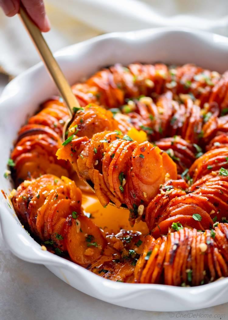 Hasselback Sweet Potatoes Casserole With Chipotle Recipe Chefdehome Com