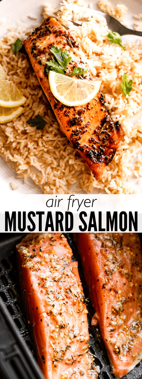 Healthy Air Fryer Mustard Salmon Low Calorie Gf Low Carb Paleo