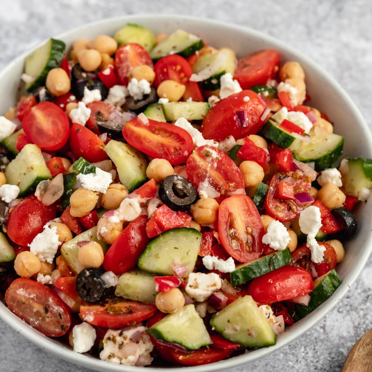 Healthy Greek Chickpea Salad Kim S Cravings