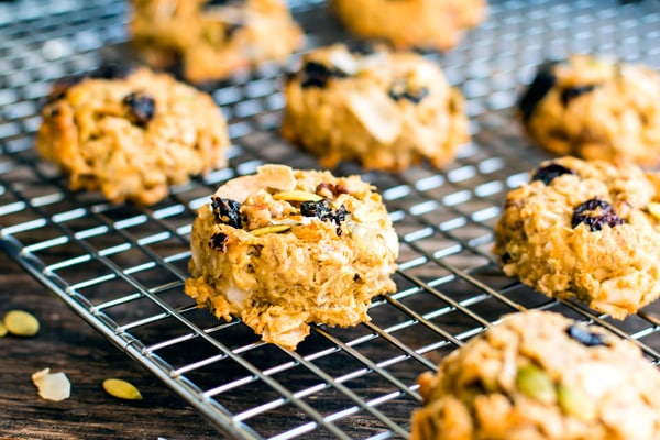 Healthy Oatmeal Trail Mix Cookies Gluten Free Vegetarian