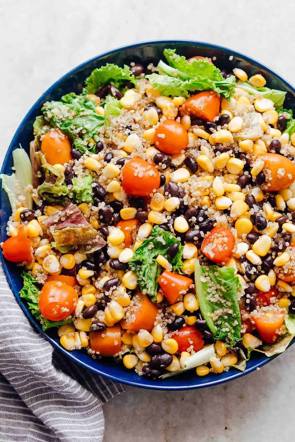 Healthy Southwest Black Bean And Corn Salad Recipe With Quinoa