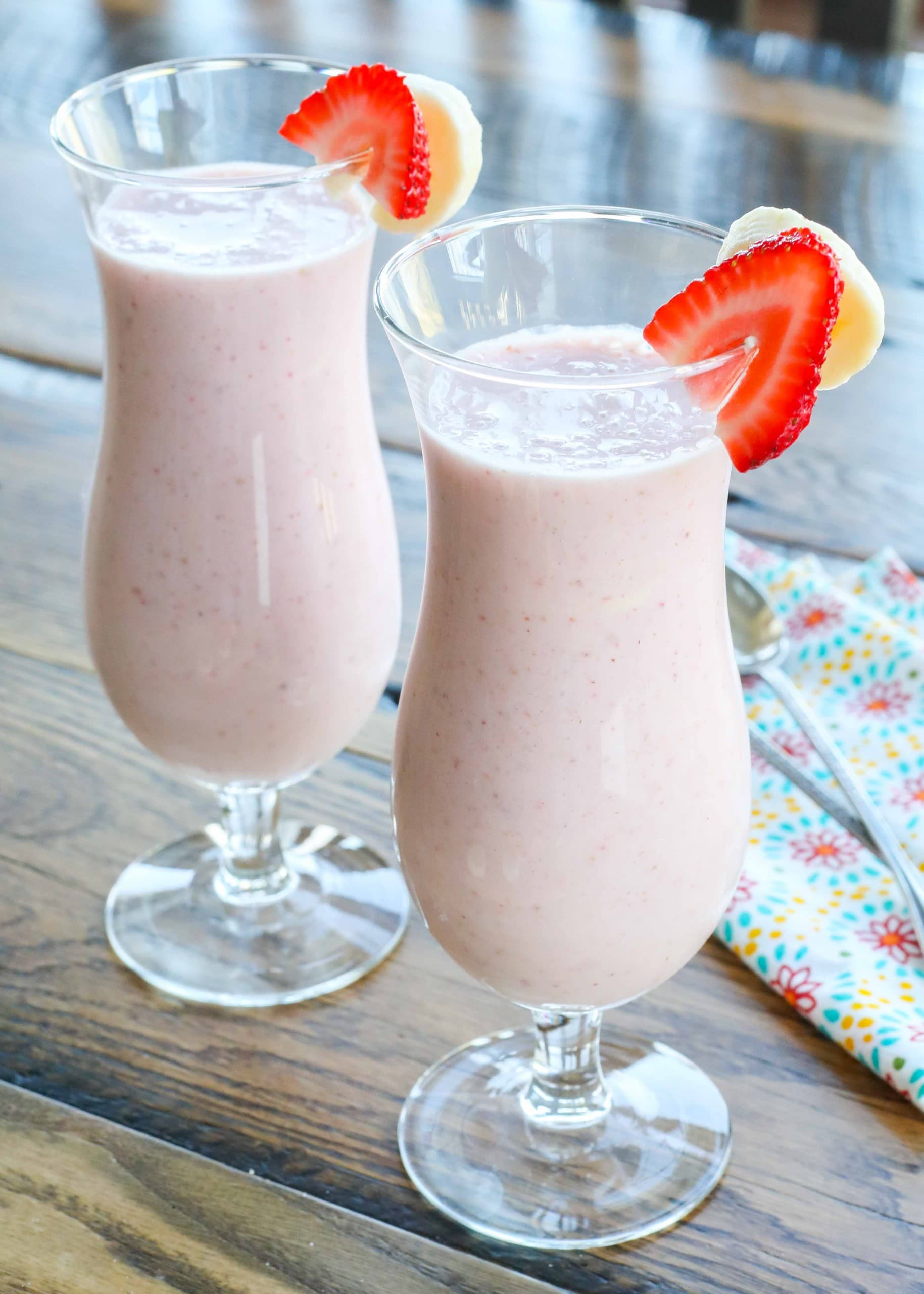 Healthy Strawberry Banana Milkshake Chocolate With Grace