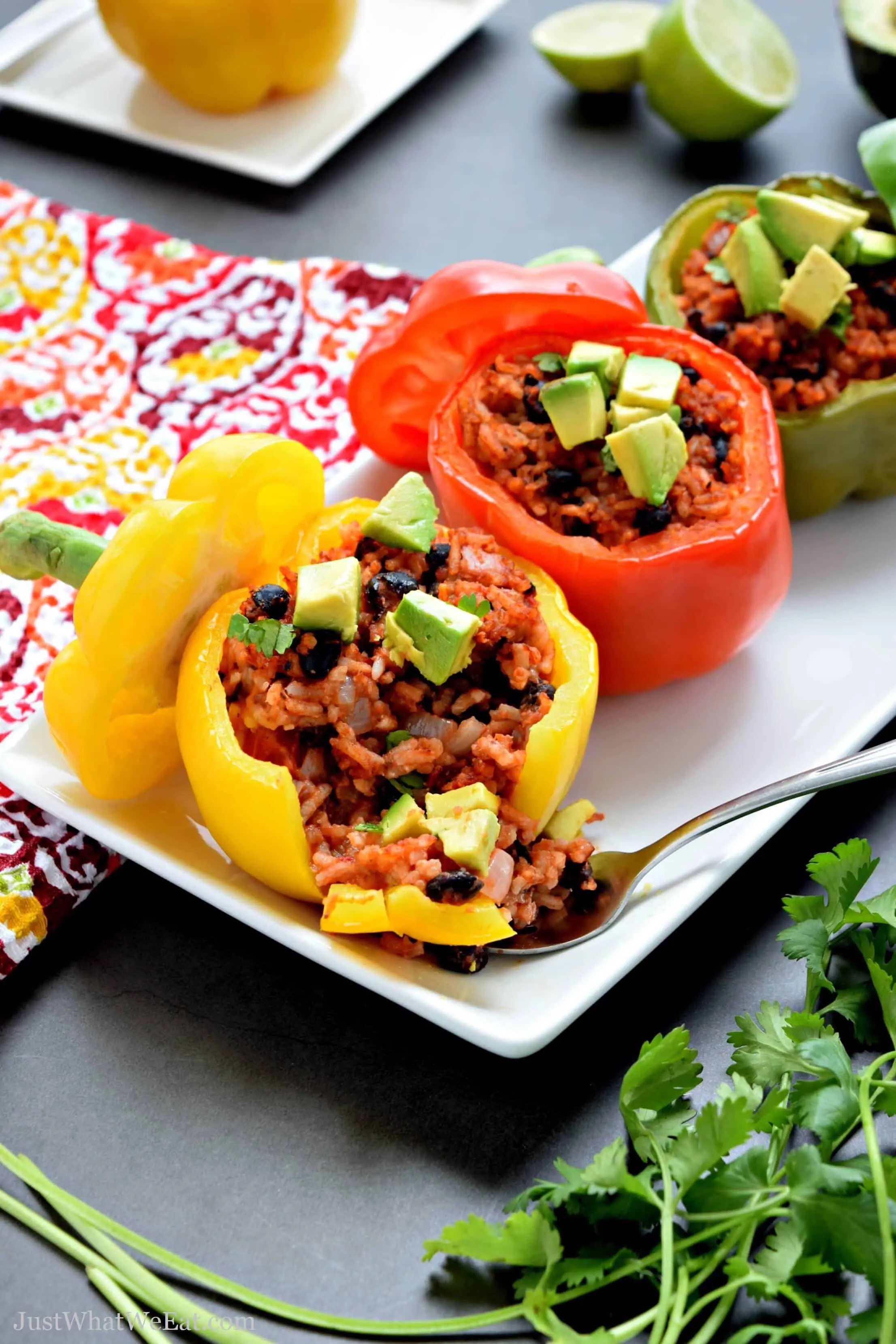 Healthy Stuffed Bell Peppers Gluten Free Vegan Vegetarian Just