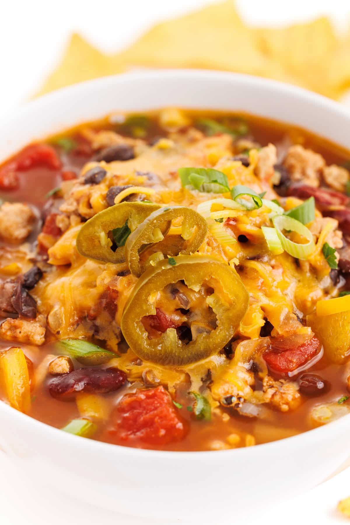 Healthy Turkey Chili Stove Top And Slow Cooker