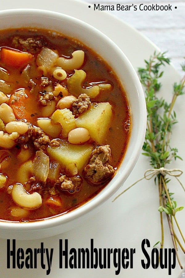 Hearty Hamburger Soup With Macaroni Mama Bear S Cookbook