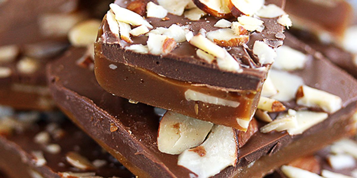 Homemade Almond Roca Crunchy Buttery Caramel Almond Toffee Sweet