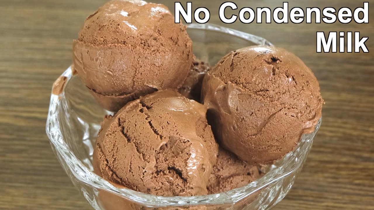 Homemade Chocolate Ice Cream Recipe No Condensed Milk No Egg