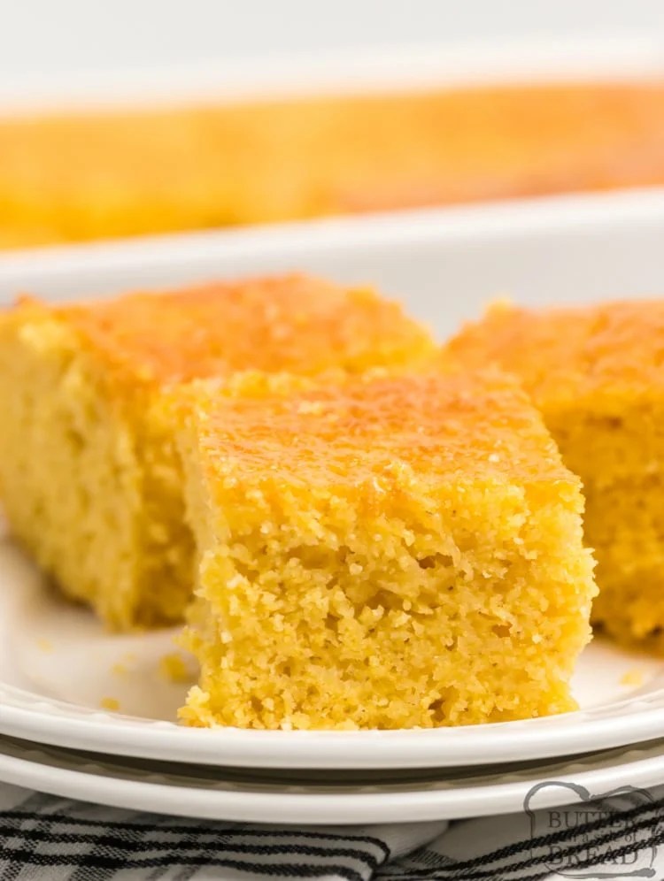 Homemade Cornbread Recipe Butter With A Side Of Bread