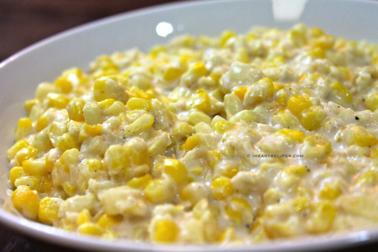 Homemade Creamed Corn Recipe I Heart Recipes