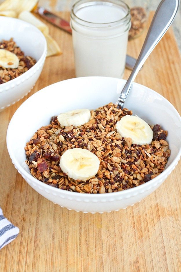 Homemade Gluten Free Cereal With Quinoa Buckwheat Dates