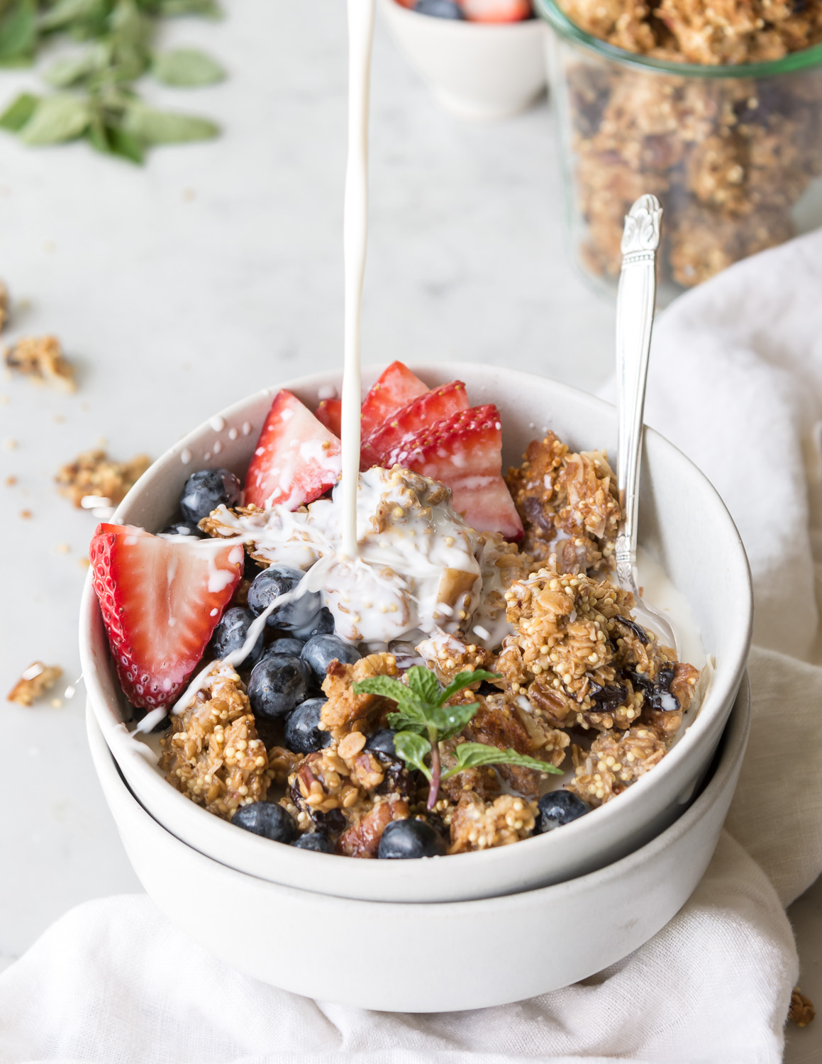 Homemade Granola Clusters With Olive Oil And Maple Syrup With Spice