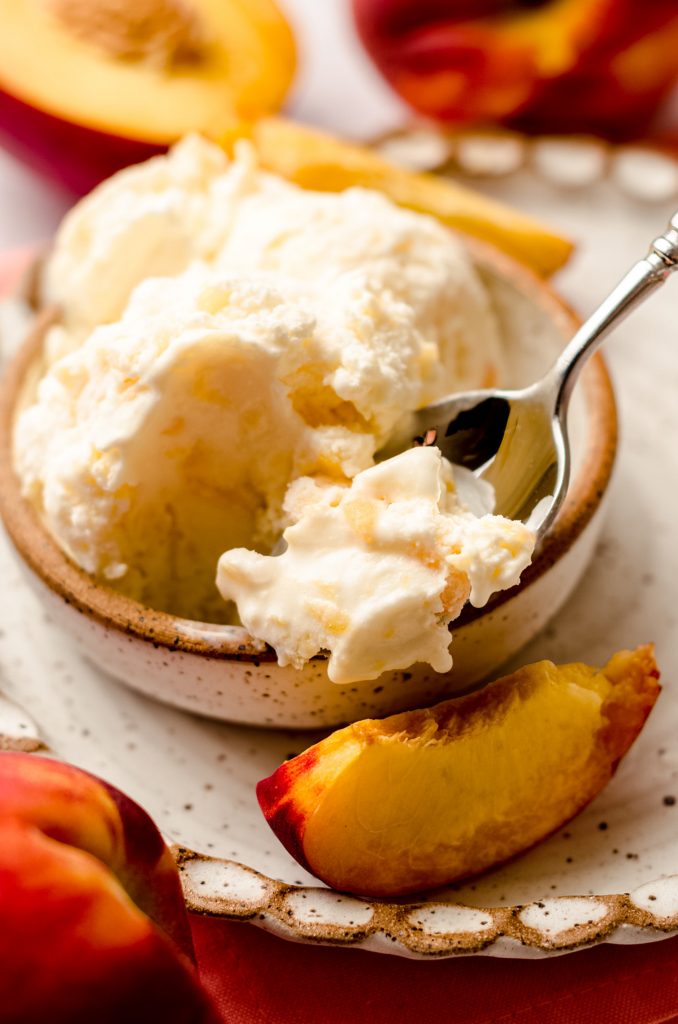 Homemade Peach Ice Cream Recipe Fresh April Flours