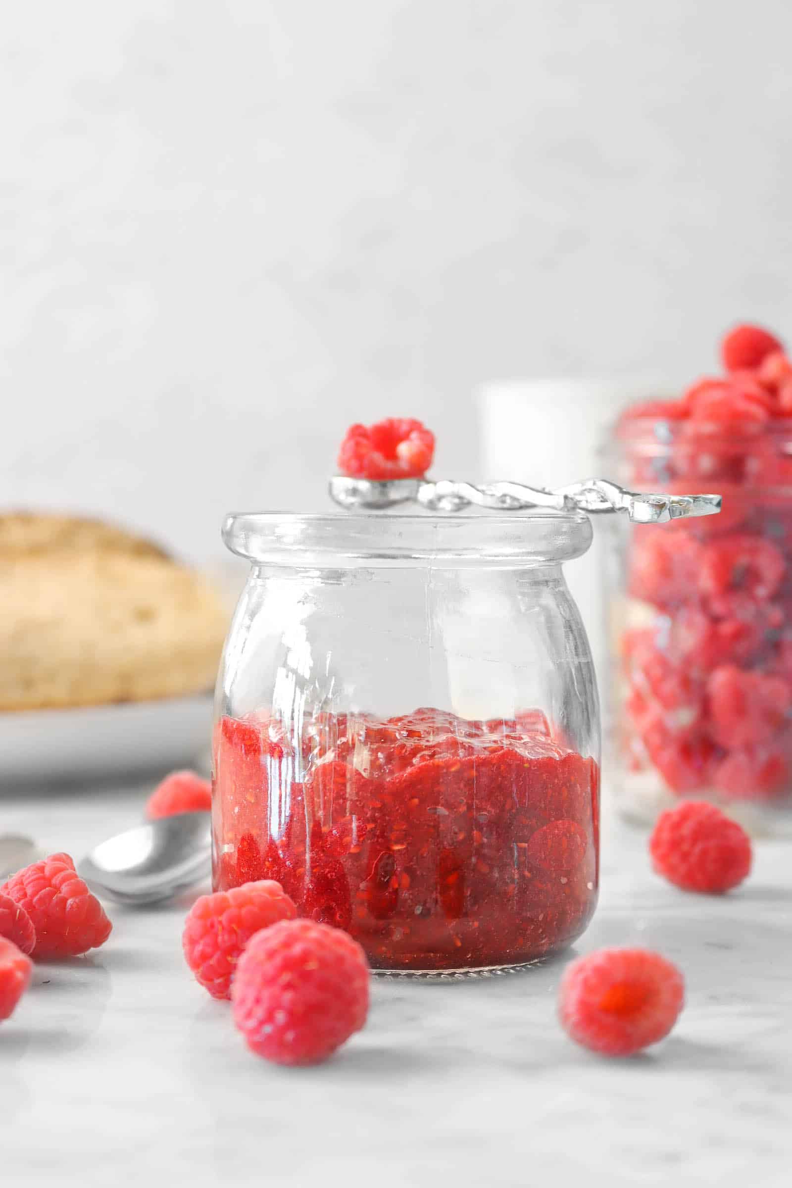 Homemade Raspberry Jam Bakers Table