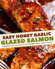 Honey Garlic Glazed Salmon 20 Min Recipe The Chunky Chef