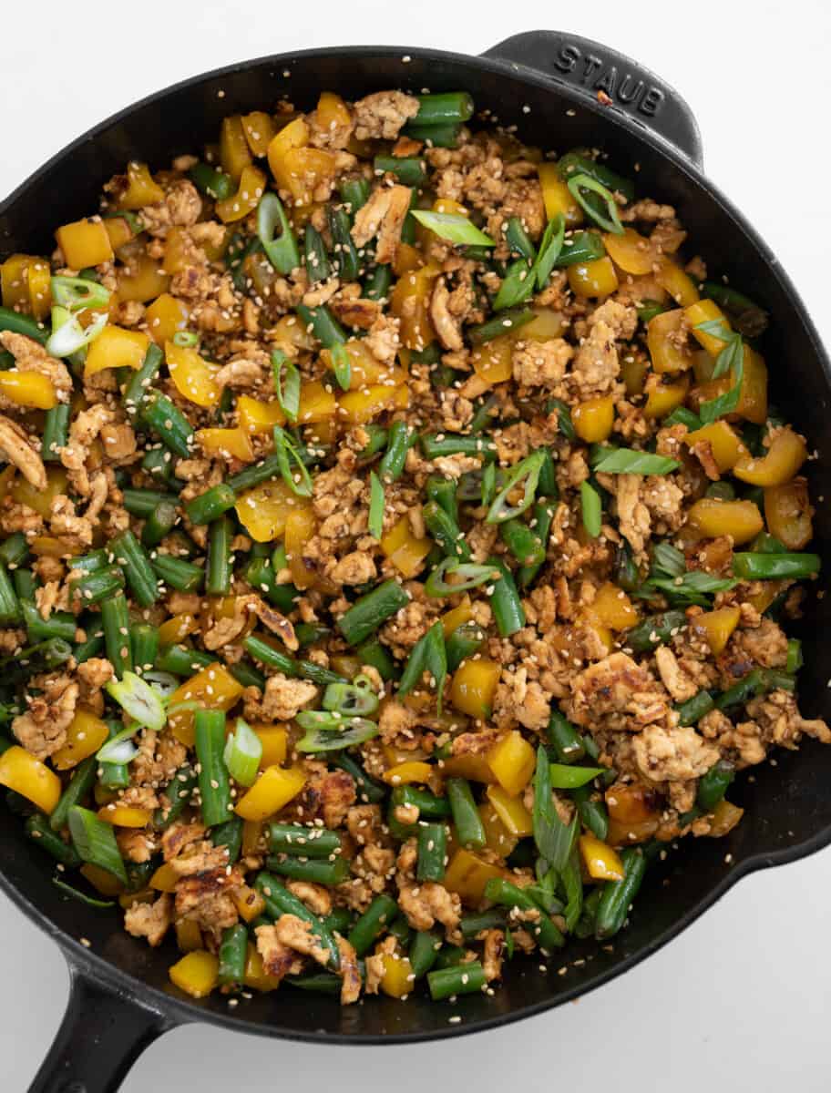 Honey Sesame Ground Chicken Stir Fry In 2023 Ground Chicken Recipes Healthy Ground Chicken