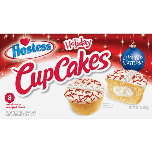 Hostess Holiday Cupcakes Creamy Filling 8 Count 12 7 Oz Buehler S