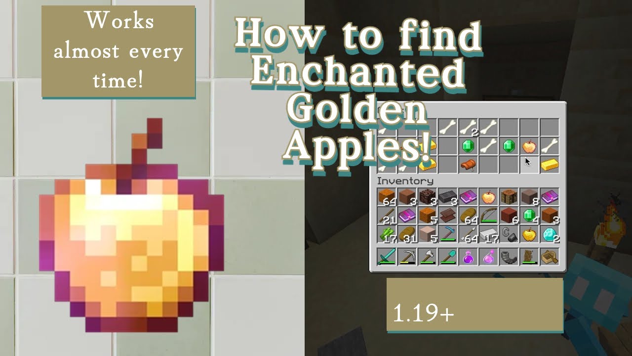 How To Find An Enchanted Golden Apple In Minecraft 1 19 Youtube