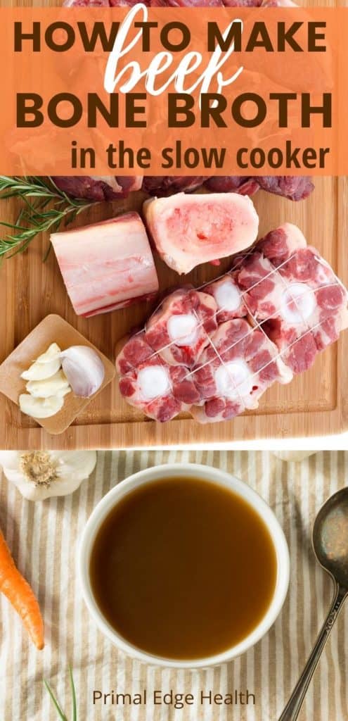 How To Make Beef Bone Broth By Slowly Simmering In The Crock Pot The Fitness Focus Recipe