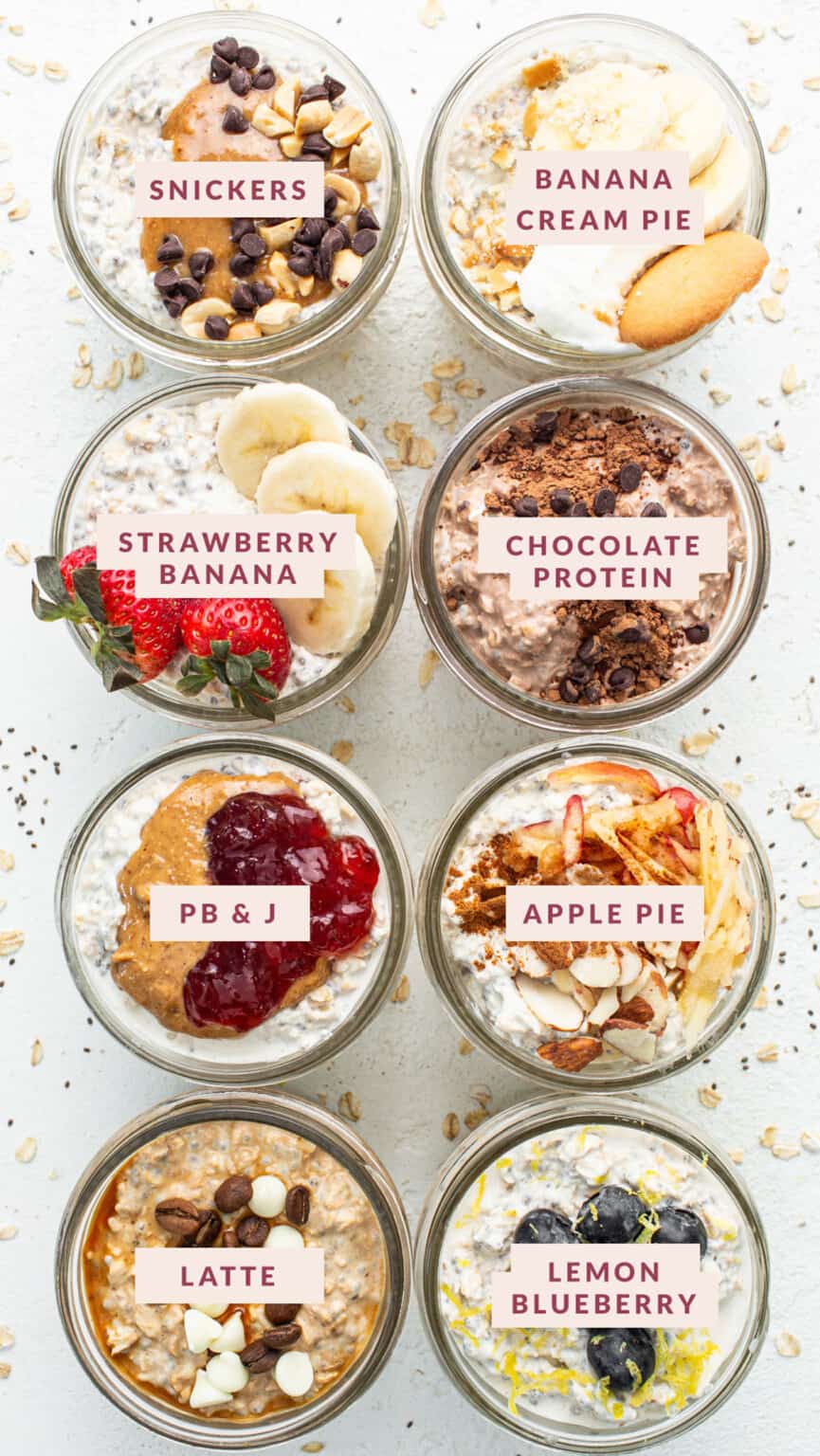 How To Make Overnight Oats 8 Flavors Fit Foodie Finds