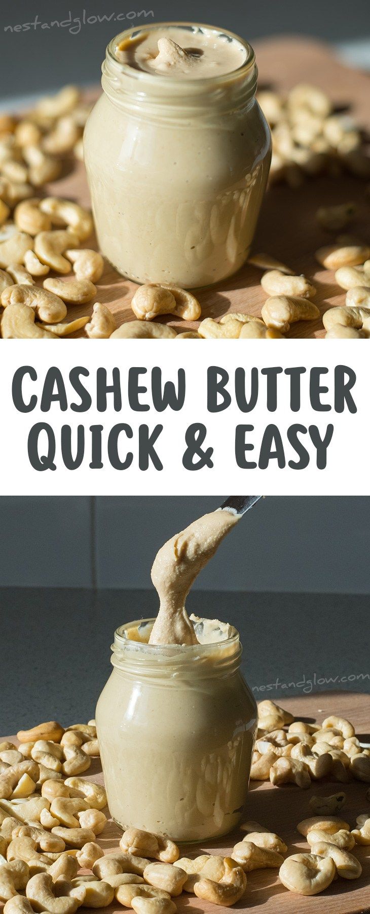 How To Make Raw Cashew Nut Butter Nest And Glow