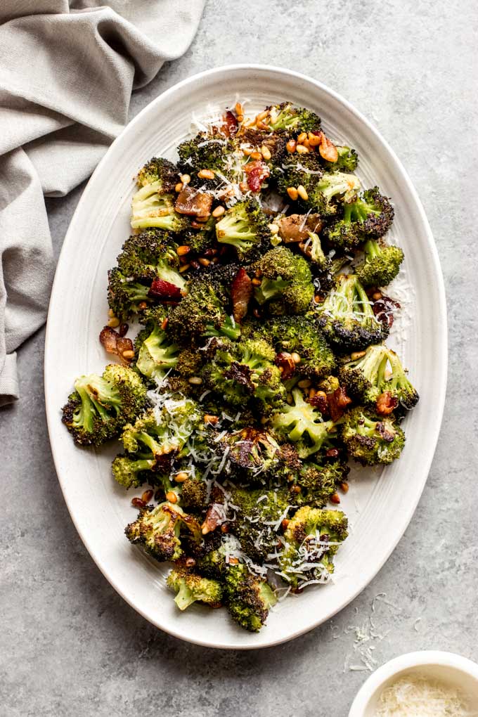 How To Make Roasted Parmesan Broccoli With Pine Nuts