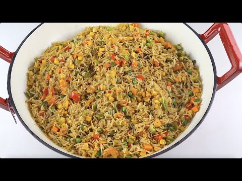 How To Make Vegetable Fried Rice Seasoned Rice Youtube