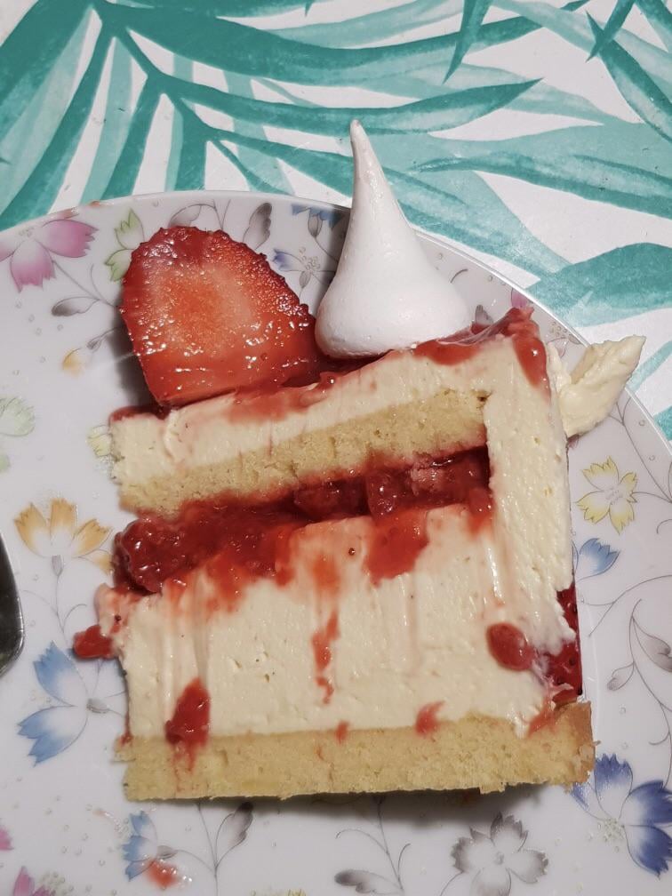 I Made A Fraisier Cake For My Dad It S Not Perfect By Any Means But