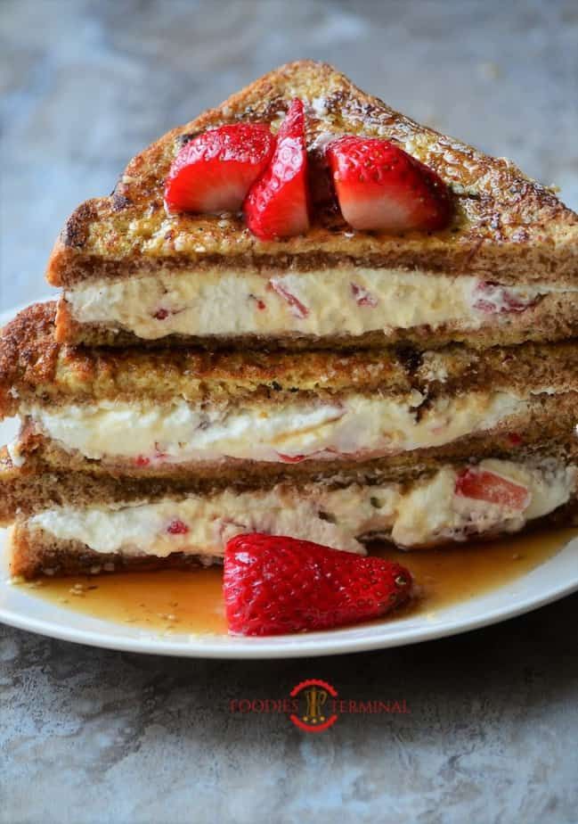 Ihop Copycat French Toast With Cream Cheese Strawberry Filling