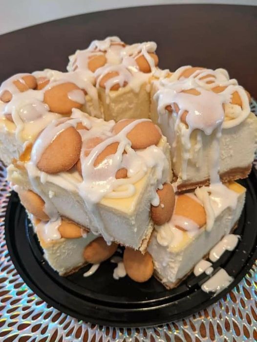 Image Of Banana Pudding Cheesecake Squares Healthy Dessert Recipes Easy Fun Baking Recipes