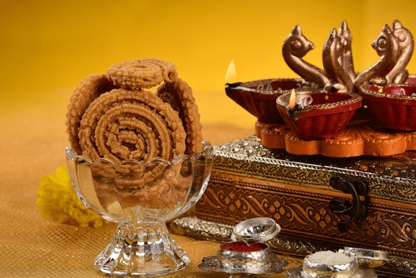 Indian Diwali Faral Crispy Snack Wheat