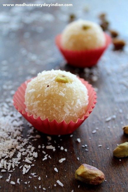 Instant Coconut Ladoo With Condensed Milk Madhu S Everyday Indian