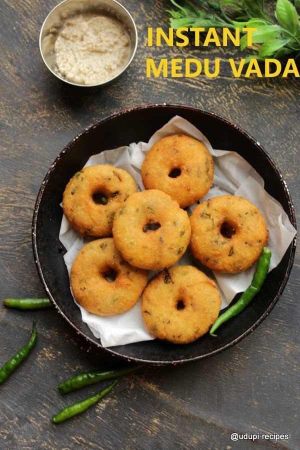 Instant Medu Vada Recipe